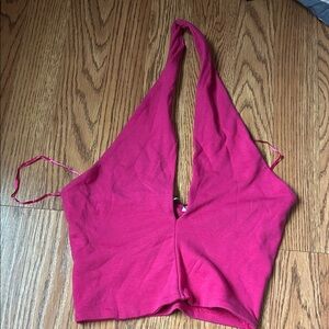 zara halter neck crop top